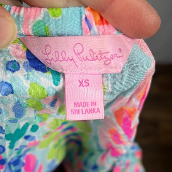 Lilly Pulitzer Sain Off The Shoulder Top in Catch the Wave. - Picture 8 of 10